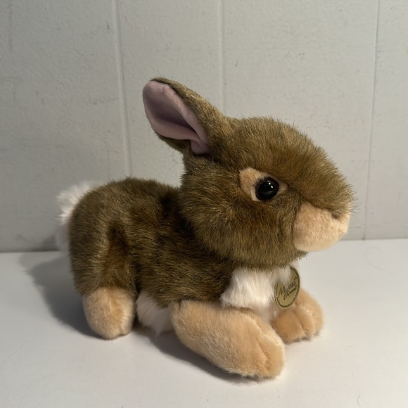 Miyoni by Aurora Eastern Cottontail Rabbit Plush BNWT RARE HARD TO FIND - Picture 3 of 13
